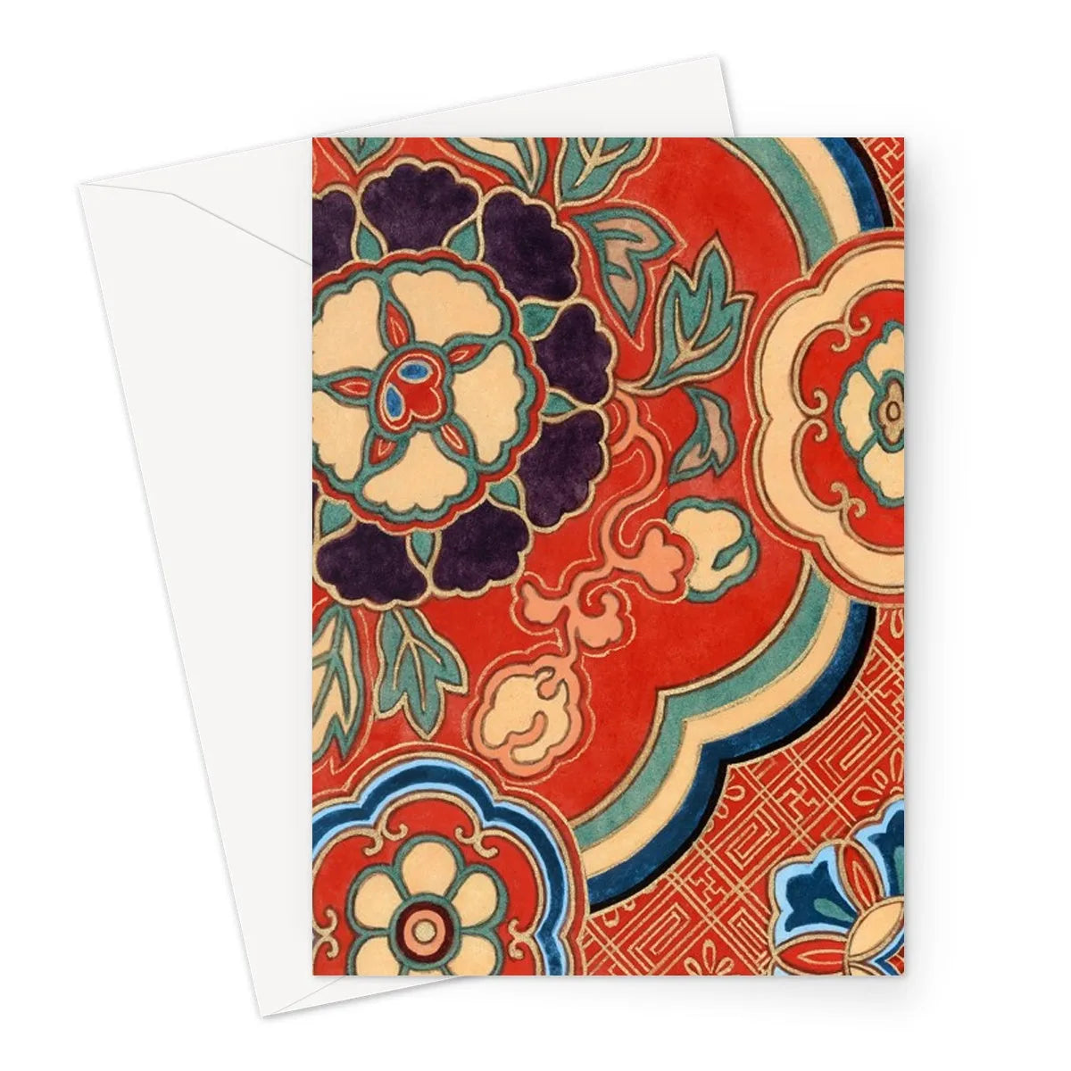 Ito Nishiki Kimono Pattern Greeting Card - A5 Portrait / 1 Card - Greeting & Note Cards - Aesthetic Art