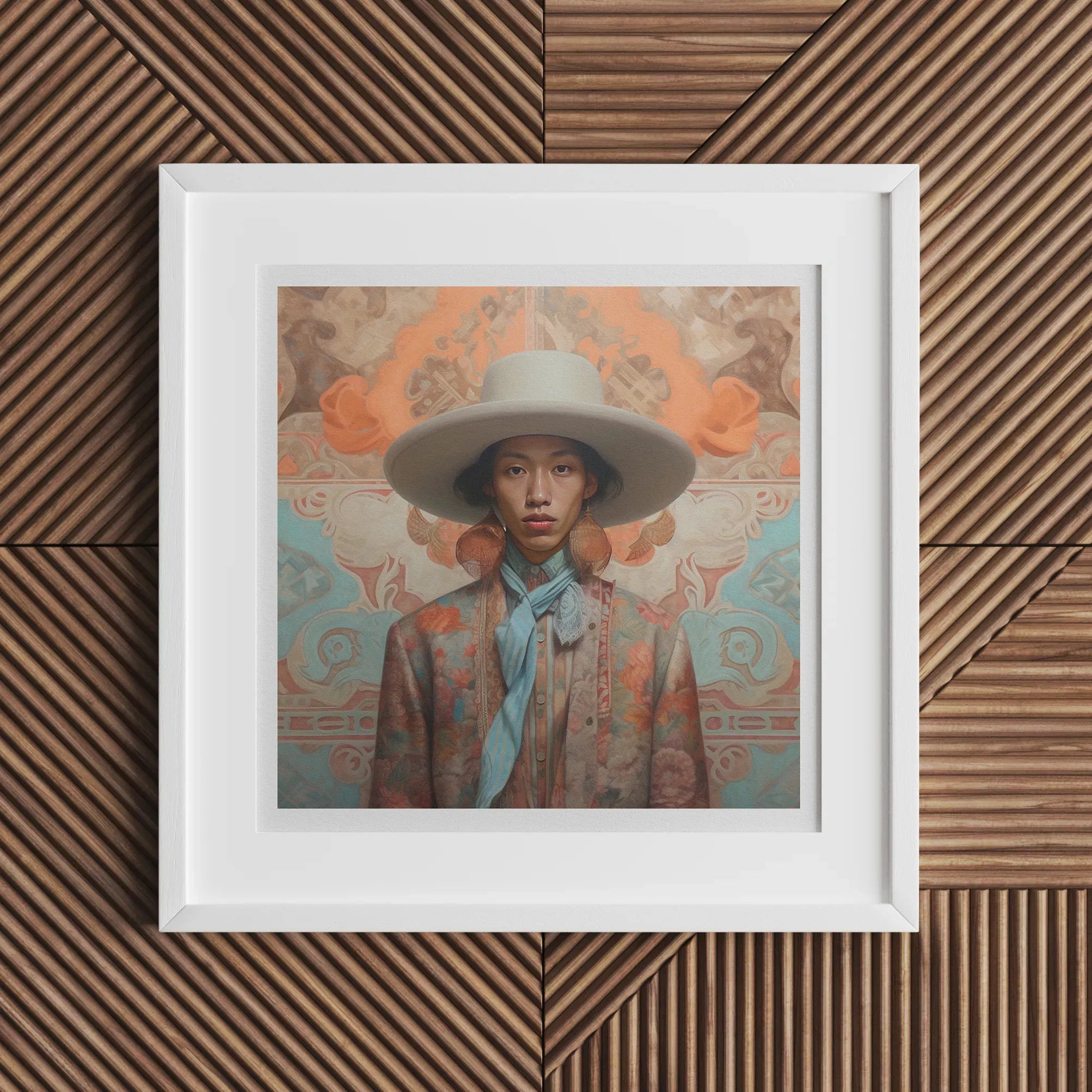 Iyaan - Gay Asian Cowboy Art Print - Gaysian Malay Queerart - 20’x20’ - Posters Prints & Visual Artwork - Aesthetic Art