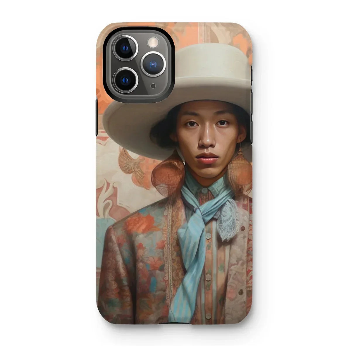 Iyaan - Gay Malay Cowboy Iphone Case, 11 Pro / Matte, Phone Case Portrait Person Wide-brimmed Hat Patterned Clothing