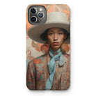 Iyaan - Gay Malay Cowboy Iphone Case, 11 Pro Max / Matte, Iphone Case Portrait Person Wide-brimmed Hat Colorful Clothing