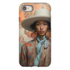 Iyaan - Gay Malay Cowboy Iphone Case, 8 / Matte, Phone Case Portrait Person Wide-brimmed Hat Patterned Clothing
