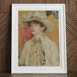 Jacob - Queer Couture Cowboy Art Print / Canvas White Framed Portrait Person Ornate Hat Floral Attire Queer Couture Cowboy, Cowboy Art, Art