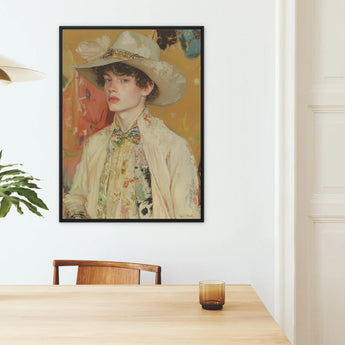 Jacob - Queer Couture Cowboy Framed Canvas, Framed Portrait Painting
