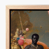 Framed Artwork Dark-skinned Man Gold Necklaces Surrounded Ornate Gay Black Sailor, Dandy, Jacques Reclines