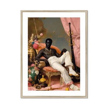 Jacques - Gay Black Sailor Dandy Art Print, Figure Orange White Pants Lounges Ornate Chaise