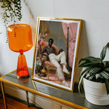 Jacques - Gay Black Sailor Dandy Art Print, Framed Artistic Photograph Pink Dark Tones Surface Alongside