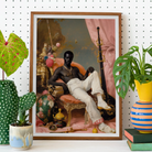 Jacques Gay Black Sailor Dandy Art Print, Framed Portrait Photograph Person Seated Ornate Decorative Objects