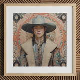 Jacy - Native American Gay Cowboy Art Print / Canvas, Dandy Gay Cowboy, Gay Native American, Native American Cowboy