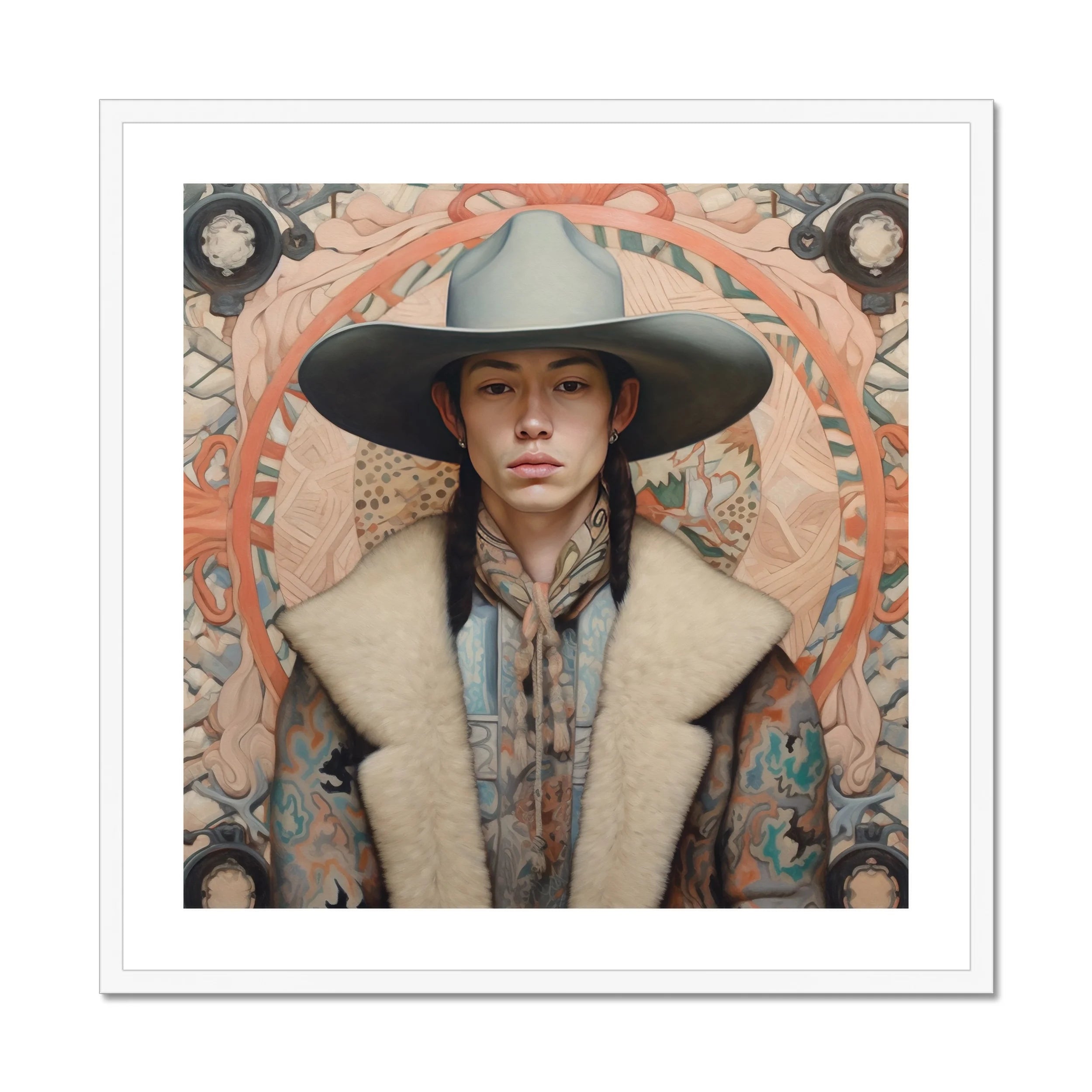 Jacy - Native American Gay Cowboy Art Print