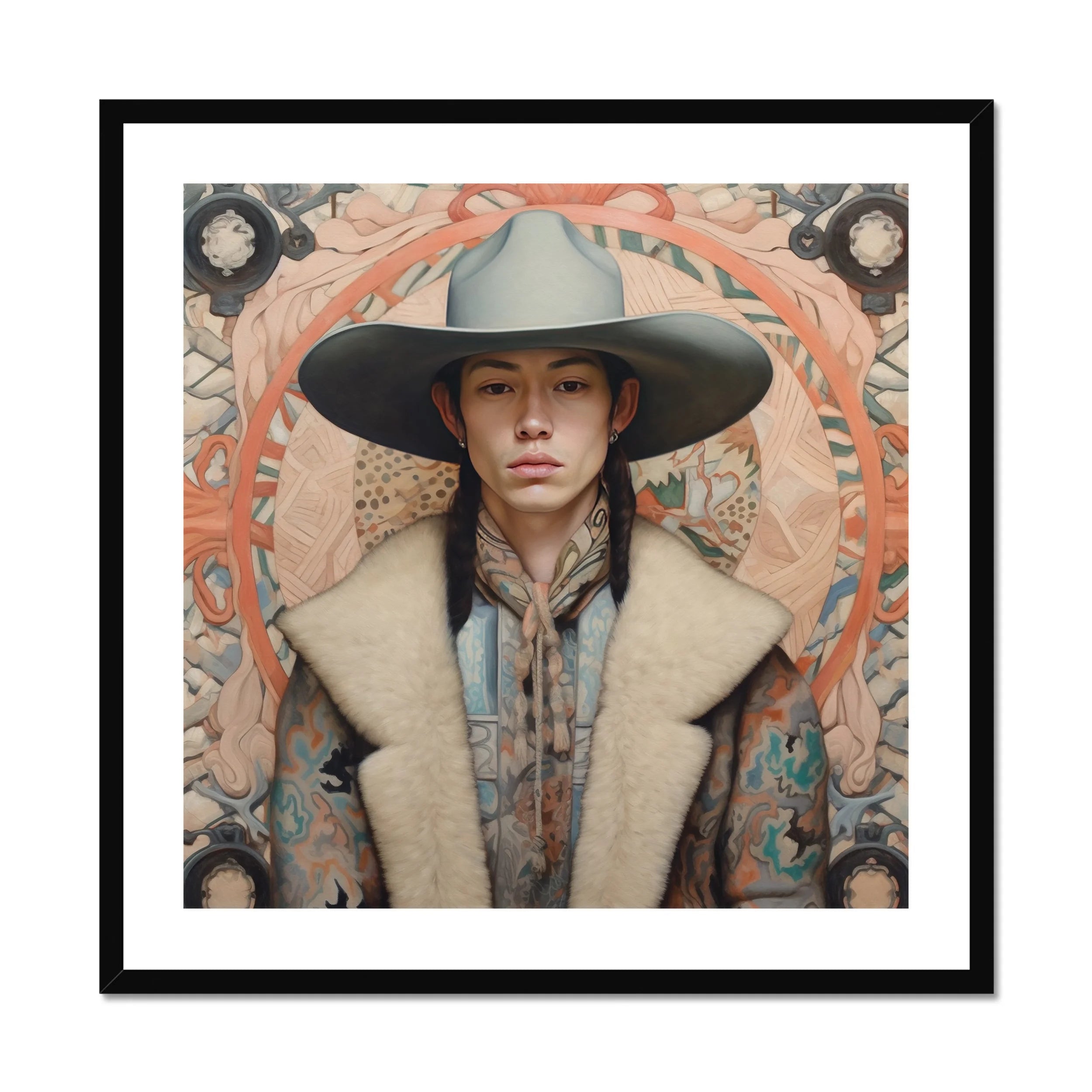 Jacy - Native American Gay Cowboy Art Print