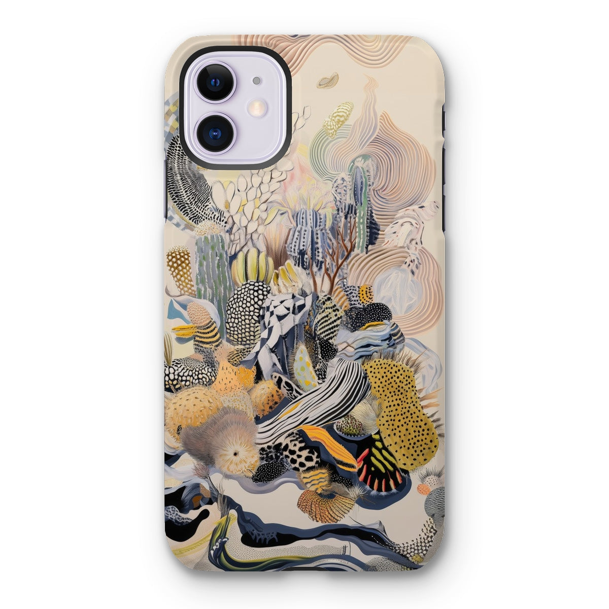 Jamboree - Surreal Desert Cacti Art Iphone Case, 11 / Matte, Artistic Patterned Phone Case