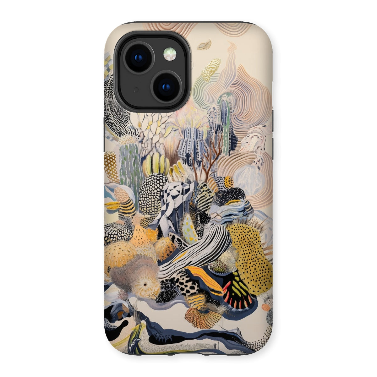Jamboree - Surreal Desert Cacti Art Iphone Case, 14 Plus / Matte, Abstract Patterned Phone Case