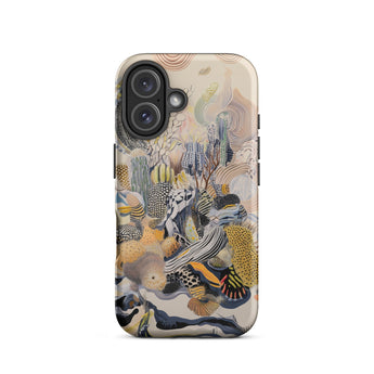 Jamboree - Surreal Desert Cacti Art Iphone Case, 16 / Matte, Artistic Phone Case