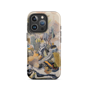 Jamboree - Surreal Desert Cacti Art Iphone Case, 16 Pro / Matte, Abstract Patterned Phone Case