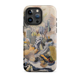 Jamboree - Surreal Desert Cacti Art Phone Case Iphone 15 Pro Max / Matte Iphone Case Abstract Coral Reef Design Surreal Desert Cacti, Cacti