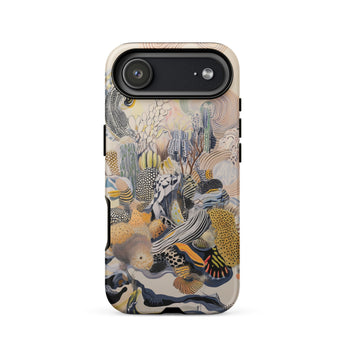 Jamboree - Surreal Desert Cacti Art Phone Case Iphone 17 Air / Matte Google Pixel 7 Pro Phone Case Abstract Coral Surreal Desert Cacti,