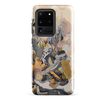 Jamboree - Surreal Desert Cacti Art Phone Case Samsung Galaxy S20 Ultra / Gloss Vibrant Artistic Detailed Illustration Succulents, Iphone,
