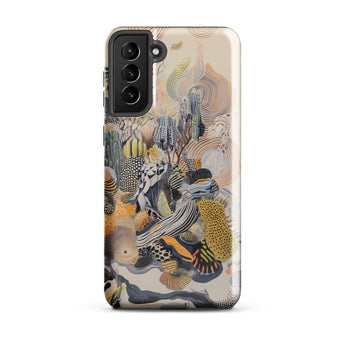 Jamboree - Surreal Desert Cacti Art Phone Case Samsung Galaxy S21 Plus / Gloss Vibrant Abstractly Illustrated Phone Case Surreal Underwater