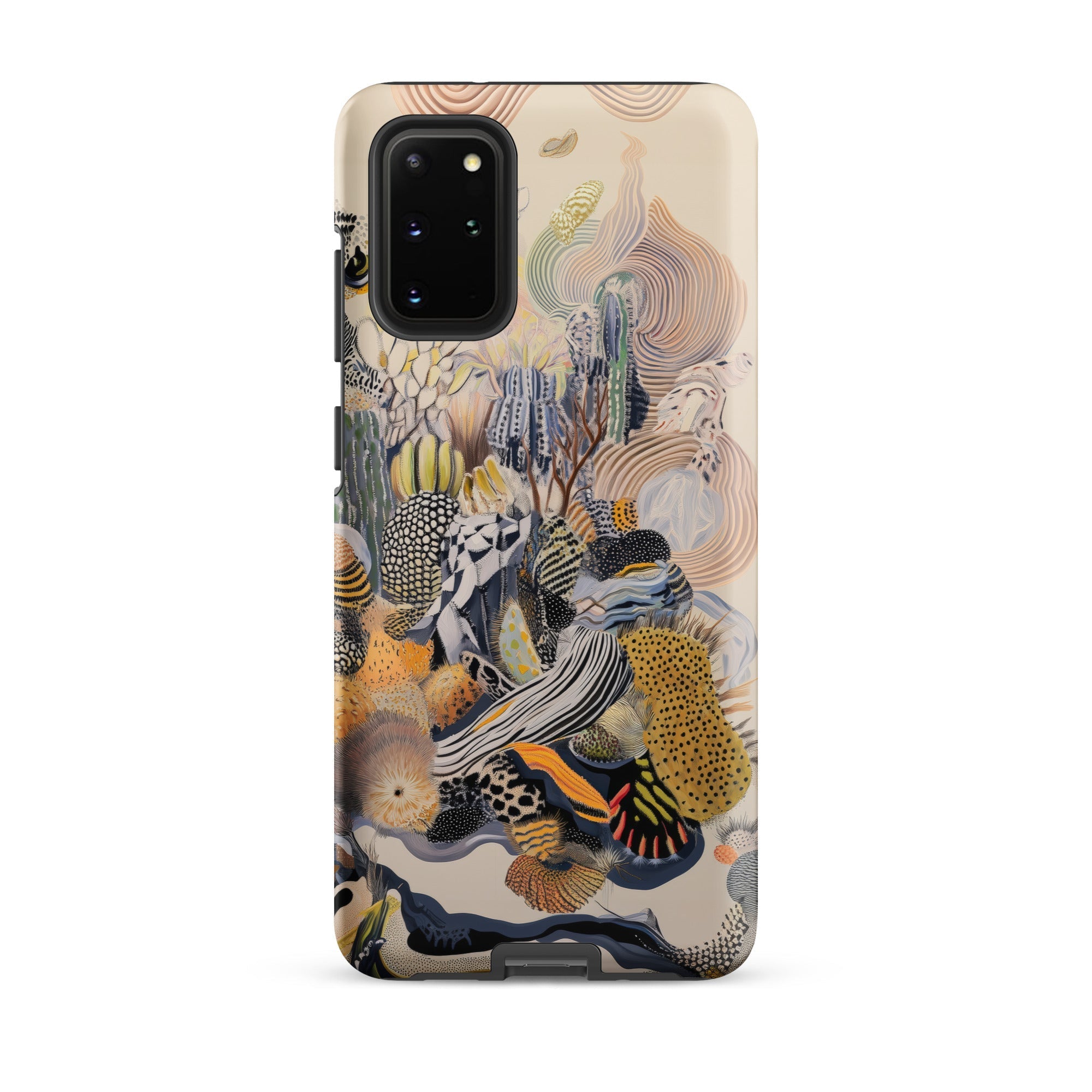 Jamboree Surreal Desert Cacti Art Samsung Case, Galaxy S20 Plus / Matte, Smartphone Case Abstract Colorful Pattern Coral Organic Forms
