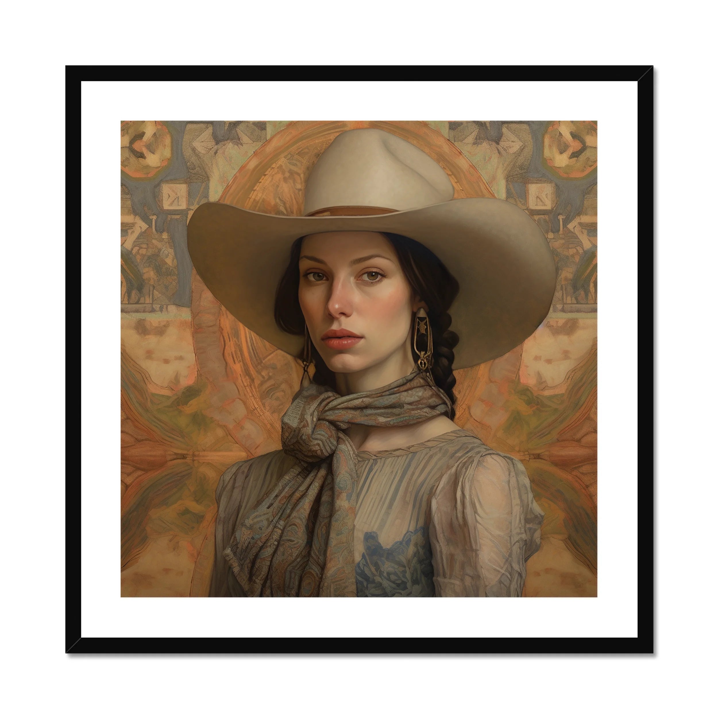 Jamie - Femme Lesbian Cowgirl Art Print