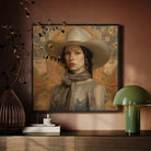 Jamie - Femme Lesbian Cowgirl Framed Canvas Posters Prints & Visual Artwork