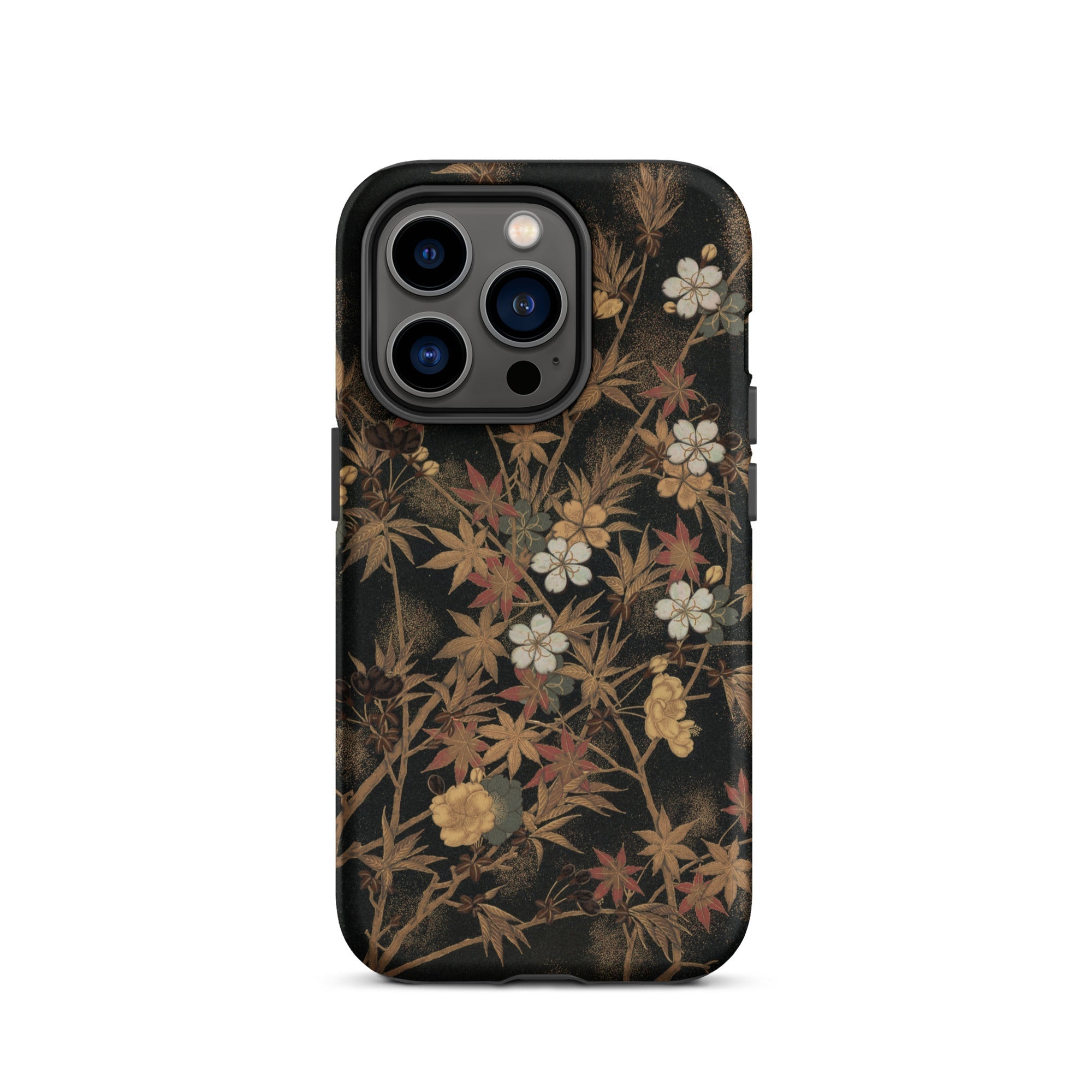 Japanese Autumn Flowers G.a. Audsley Iphone Case, 14 Pro / Matte, Floral Patterned Phone Case