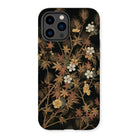Japanese Autumn Flowers - G.a. Audsley Iphone Case, 14 Pro Max / Matte, Floral-patterned Iphone Case Delicate White Blossoms Golden Maple