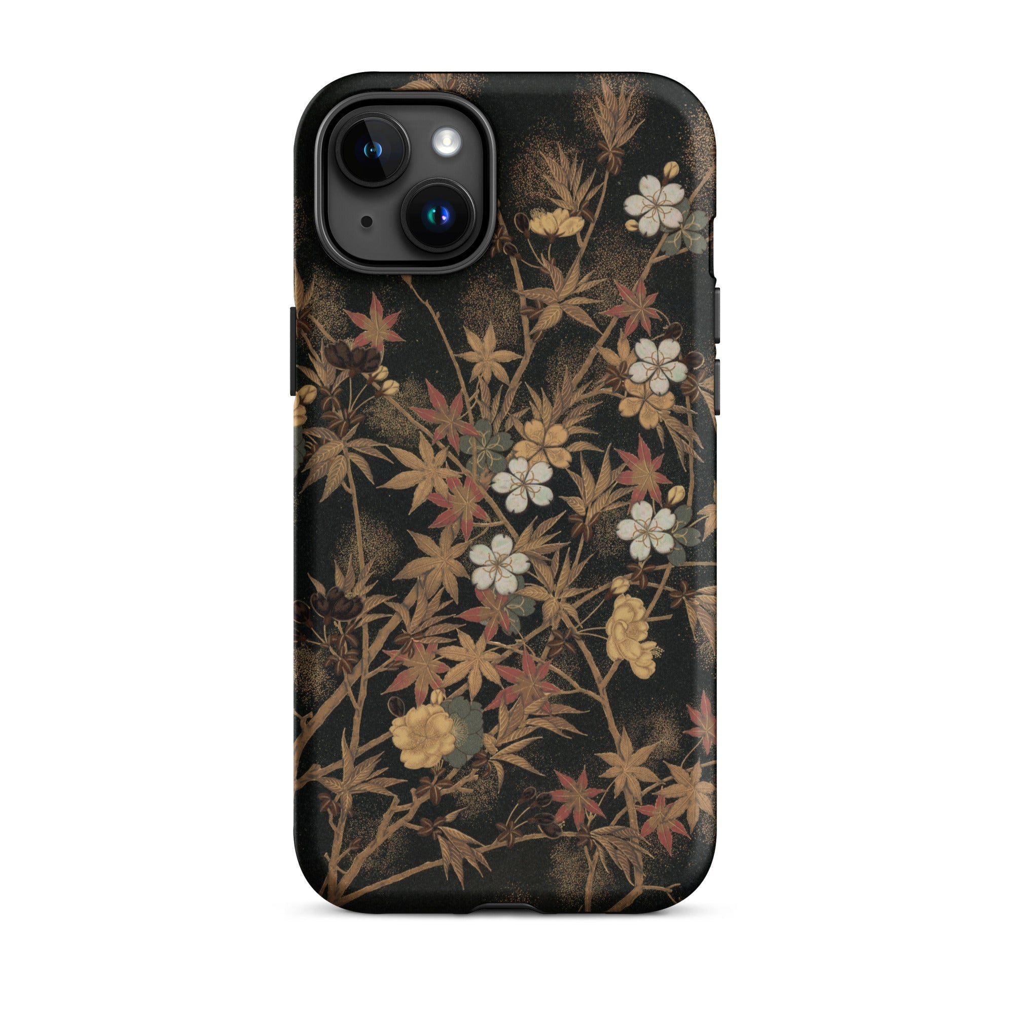 Japanese Autumn Flowers G.a. Audsley Iphone Case, 15 Plus / Matte, Floral Patterned Phone Case