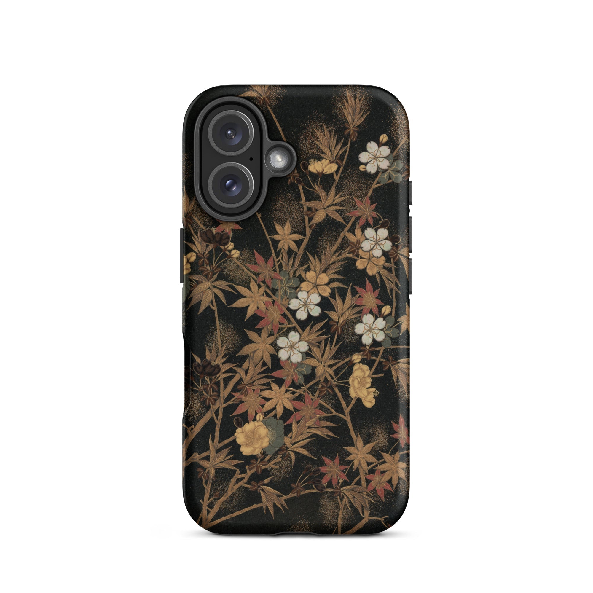 Japanese Autumn Flowers G.a. Audsley Iphone Case, 16 / Matte, Floral Patterned Phone Case