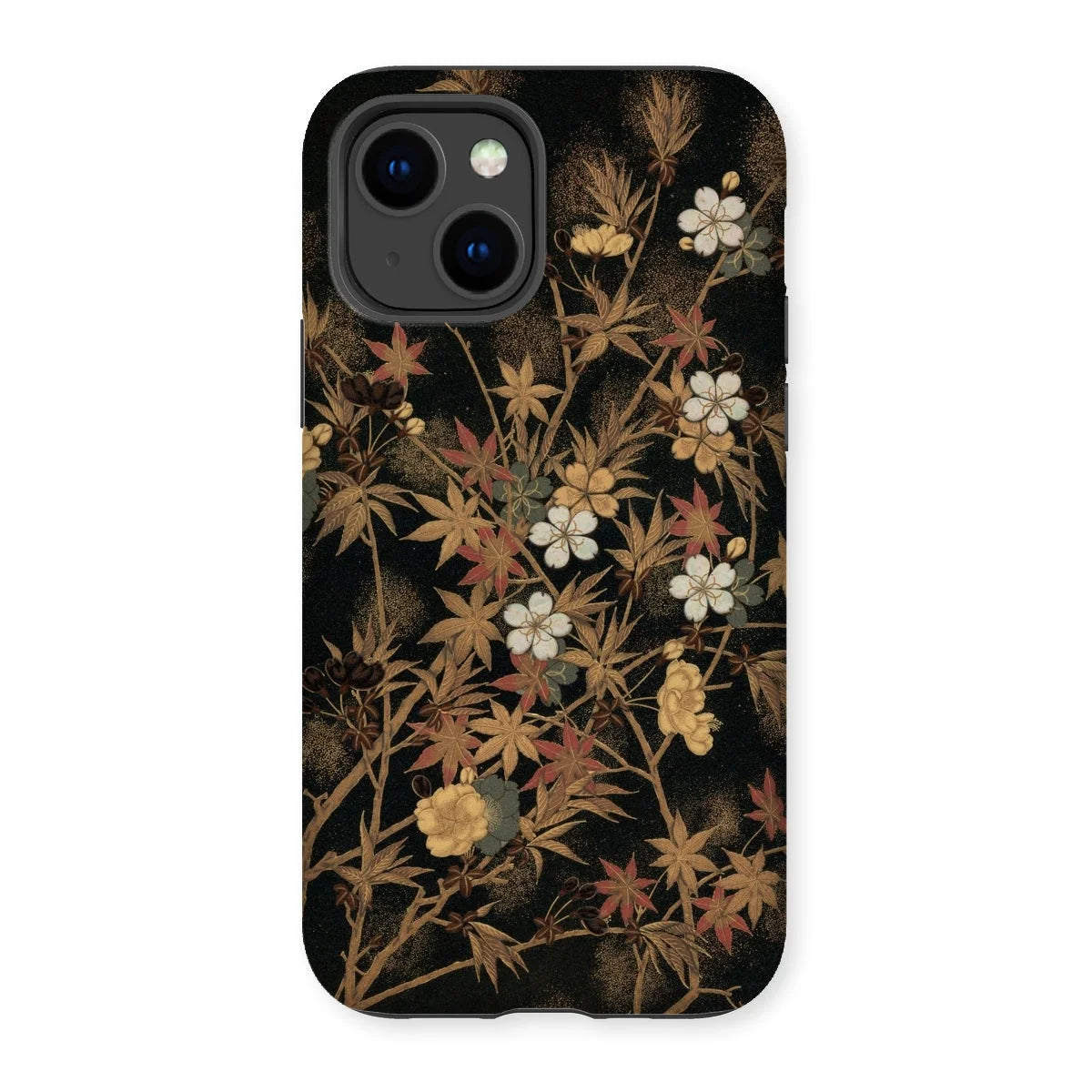 Japanese Autumn Flowers - G.a. Audsley Iphone Case 14 / Matte Mobile Phone Cases