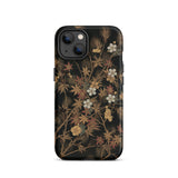 Japanese Autumn Flowers - G.a. Audsley Phone Case Iphone 13 / Matte Floral Patterned Phone Case Japanese Autumn Flowers, George Ashdown