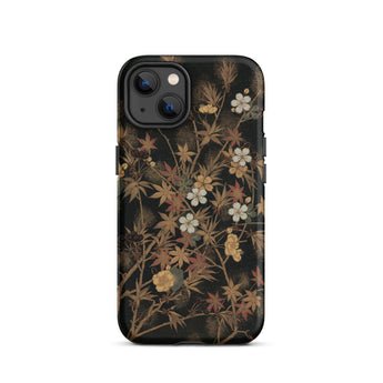 Japanese Autumn Flowers - G.a. Audsley Phone Case Iphone 13 / Matte Floral Patterned Phone Case Japanese Autumn Flowers, George Ashdown