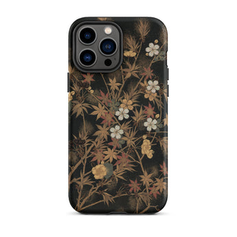 Japanese Autumn Flowers - G.a. Audsley Phone Case Iphone 13 Pro Max / Matte Floral-patterned Phone Case Japanese Autumn Flowers, George