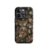 Japanese Autumn Flowers - G.a. Audsley Phone Case Iphone 15 Pro / Matte Floral-patterned Smartphone Case Japanese Autumn Flowers, George