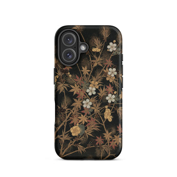 Japanese Autumn Flowers - G.a. Audsley Phone Case Iphone 16 / Matte Floral-patterned Phone Case Japanese Autumn Flowers, George Ashdown