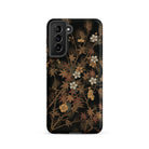 Japanese Autumn Flowers G.a. Audsley Samsung Case, Galaxy S21 / Matte, Black Smartphone Nature Themed Case Autumn Leaves Flowers