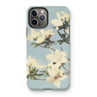 Japanese Azaleas - Kazumasa Ogawa Iphone Case, 11 Pro / Matte, Floral-patterned Iphone Case White Blossoms Pale Blue Background