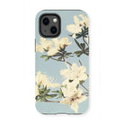 Japanese Azaleas - Kazumasa Ogawa Iphone Case, 13 Mini / Matte, Floral-patterned Iphone Case White Blossoms Light Blue Background