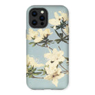 Japanese Azaleas - Kazumasa Ogawa Iphone Case, 13 Pro Max / Matte, Floral-patterned Smartphone Case White Blossoms Light Blue Background
