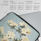 Japanese Azaleas - Kazumasa Ogawa Laptop Sleeve, Laptop Sleeve Floral Design White Flowers Pale Blue
