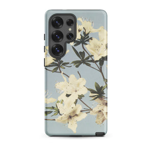 Japanese Azaleas - Kazumasa Ogawa Samsung Case, Galaxy S25 Ultra / Matte, Phone Case Floral Design White Flowers Green Leaves