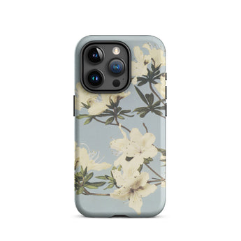 Japanese Azaleas - Ogawa Kazumasa Phone Case Iphone 15 Pro / Matte Floral Patterned Phone Case Kazumasa Ogawa Floral, Ogawa’s Masterful