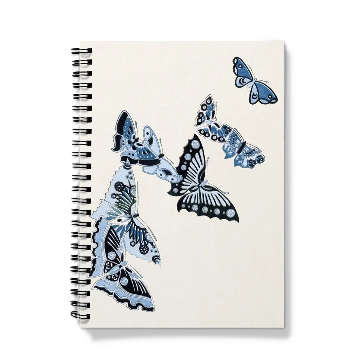 Japanese Blue Butterflies - Kamisaka Sekka Art Notebook A5 / Graph Notebooks & Notepads