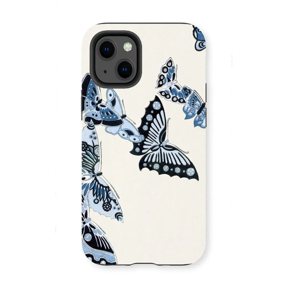 Japanese Blue Butterflies - Kamisaka Sekka Art Phone Case - Iphone 13 Mini / Matte - Mobile Phone Cases - Aesthetic Art