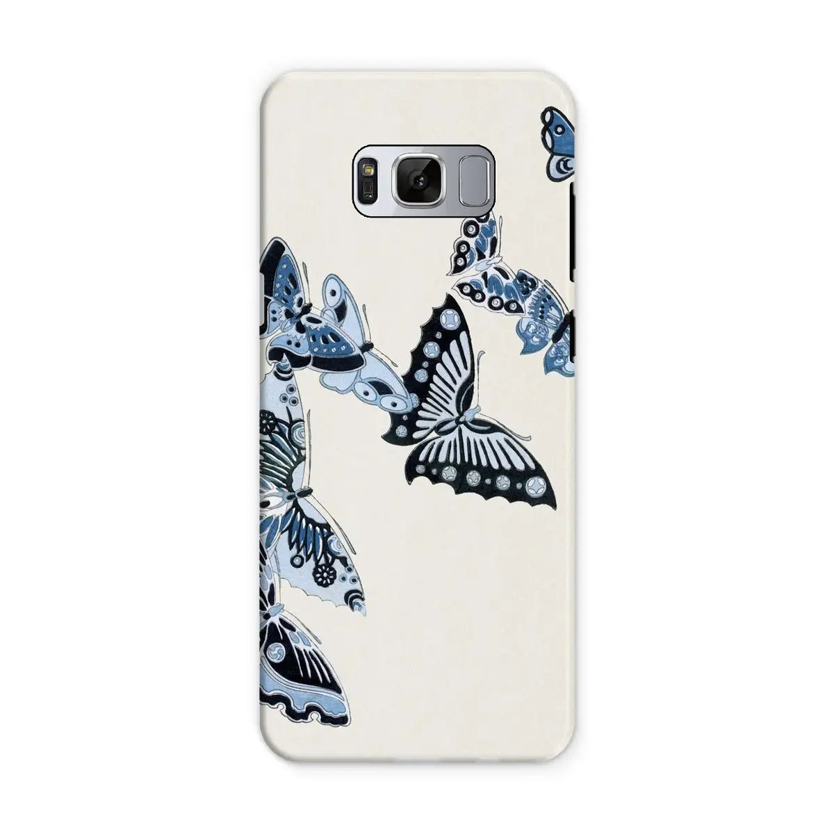Japanese Blue Butterflies - Kamisaka Sekka Art Phone Case - Samsung Galaxy S8 / Matte - Mobile Phone Cases - Aesthetic