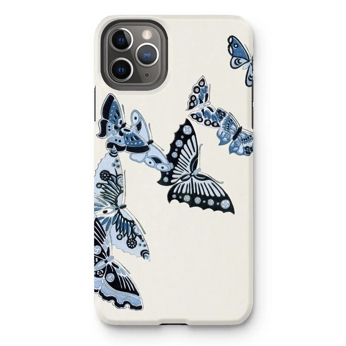 Japanese Blue Butterflies - Kamisaka Sekka Art Phone Case - Iphone 11 Pro Max / Matte - Mobile Phone Cases - Aesthetic