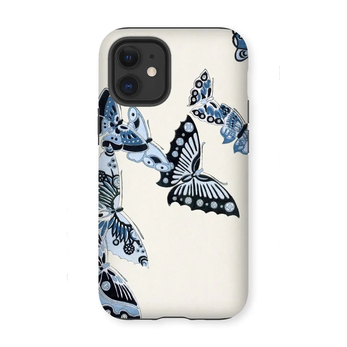 Japanese Blue Butterflies - Kamisaka Sekka Art Phone Case - Iphone 12 Mini / Matte - Mobile Phone Cases - Aesthetic Art