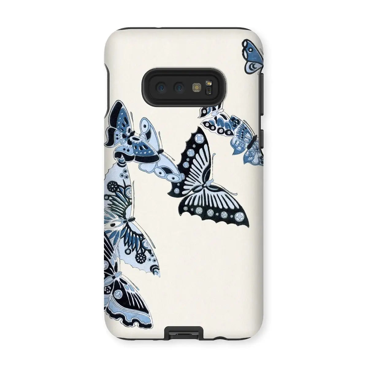 Japanese Blue Butterflies - Kamisaka Sekka Art Phone Case - Samsung Galaxy S10e / Matte - Mobile Phone Cases