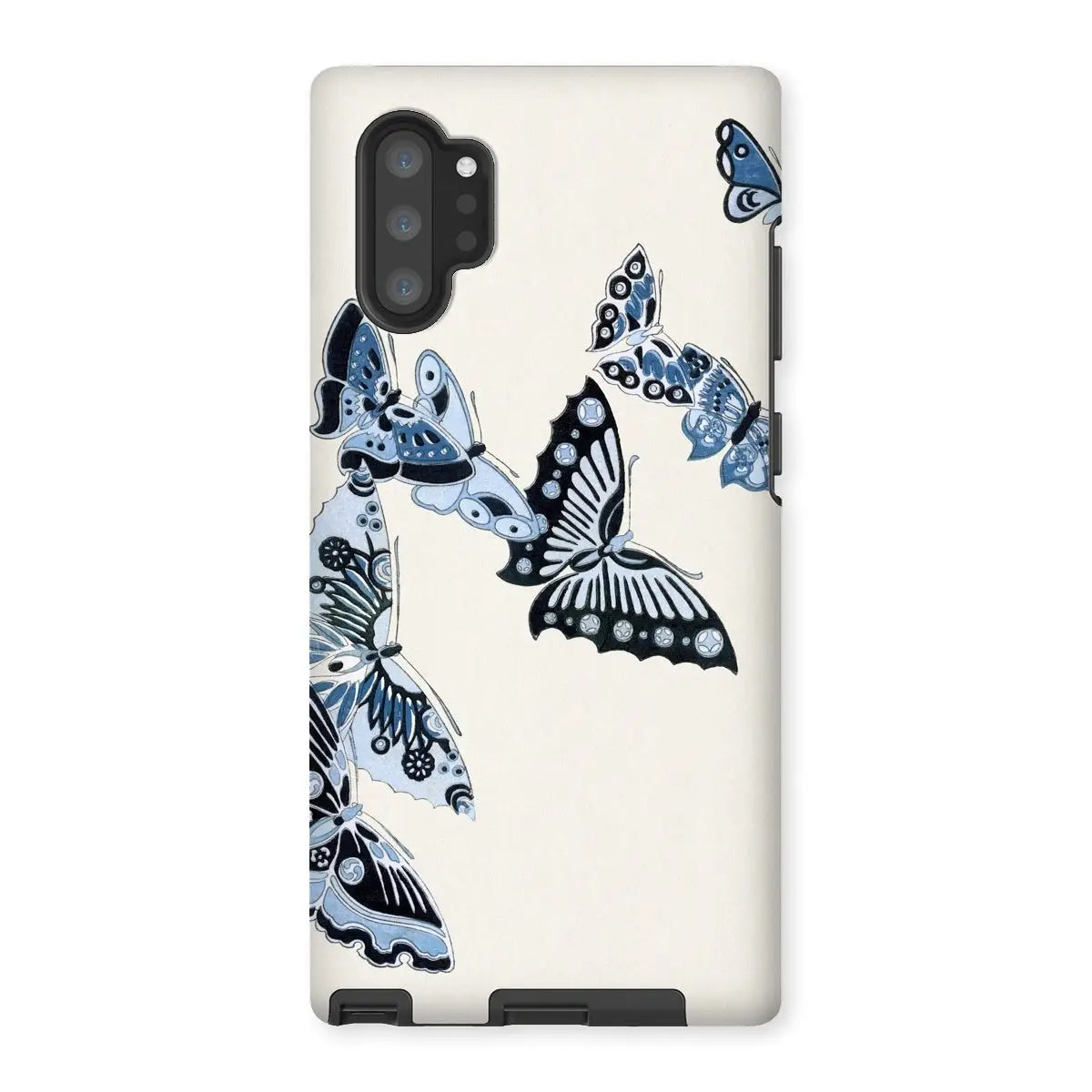 Japanese Blue Butterflies - Kamisaka Sekka Art Phone Case - Samsung Galaxy Note 10p / Matte - Mobile Phone Cases