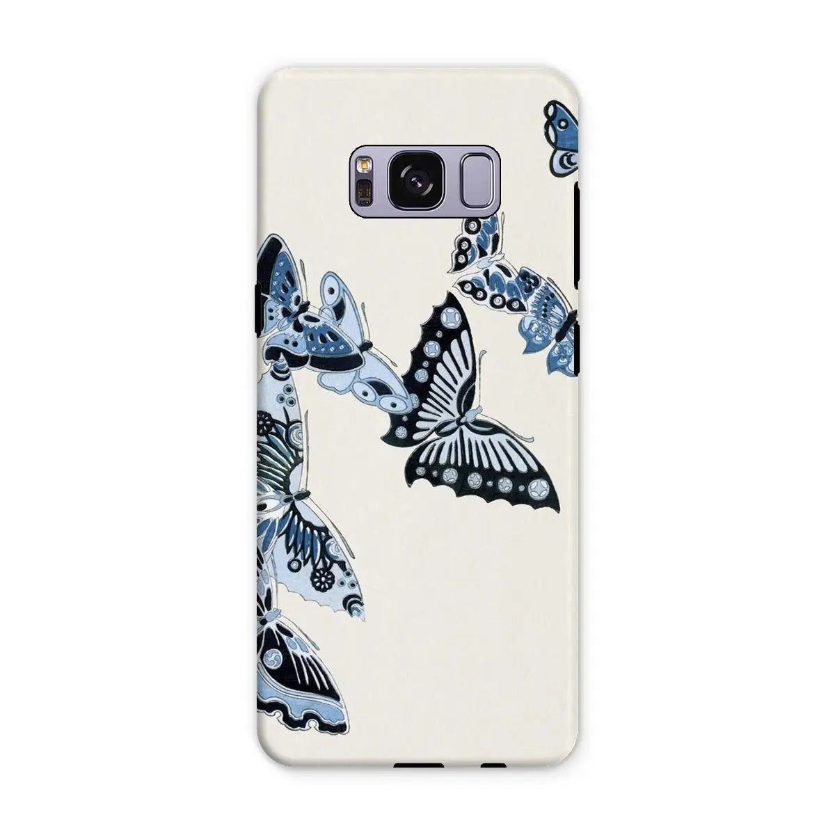 Japanese Blue Butterflies - Kamisaka Sekka Art Phone Case - Samsung Galaxy S8 Plus / Matte - Mobile Phone Cases